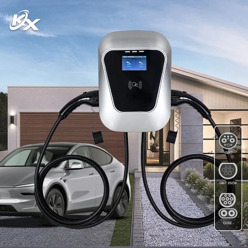 EV Wall Charger 14kW Type1 Type2 GB/T IP54 220V AC, Home Use Charging Station