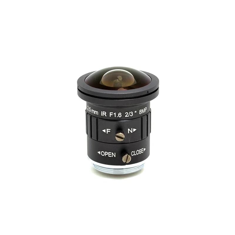 Obiettivo Fisheye 4K da 2/3" 2.5mm con attacco CS, 8MP F1.6, grandangolare 190 gradi per telecamere di sicurezza IP di rete CCTV SL-0105