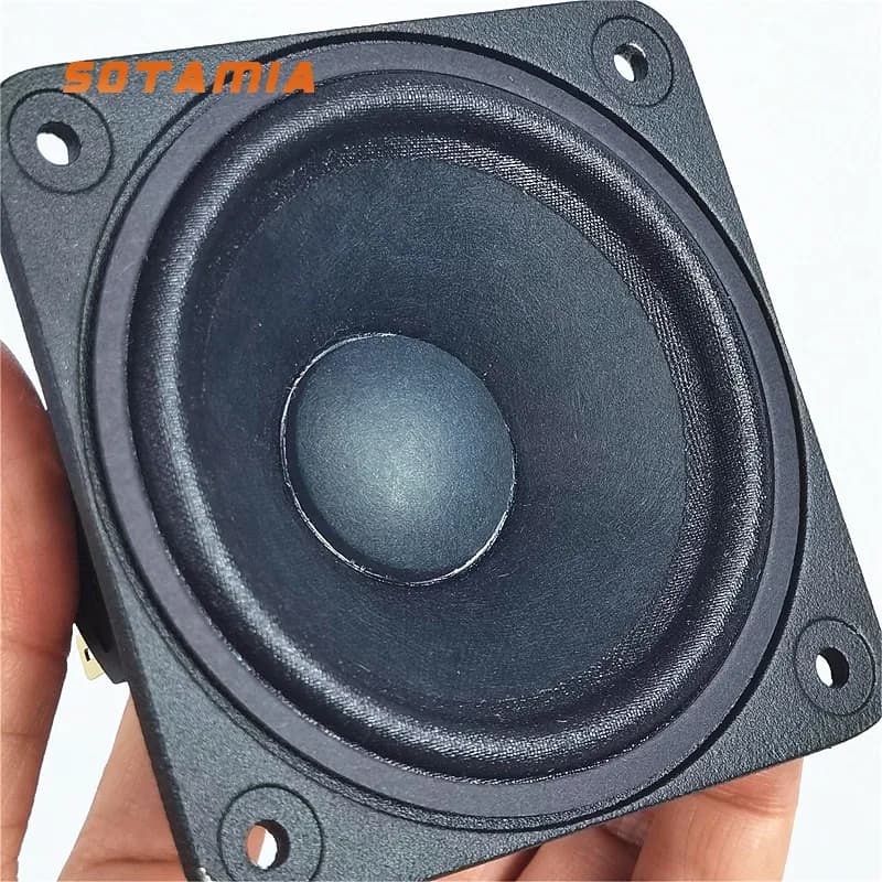SOTAMIA 1PCS Telaio in alluminio pressofuso da 3,5 pollici Gamma completa Altoparlante 16 Ohm 35W Dip Tape Laterale a lungo tempi Audio Famiglia Karaoke Artefatto