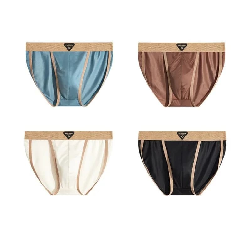 4 Pezzi Slip da Uomo 2026 Nuovi di Lusso Leggero Personalizzati Estivi Sottili Comodi Traspiranti a Vita Media