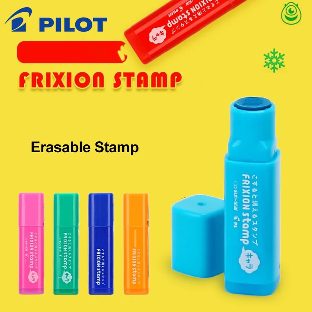 1pc Japan PILOT Frixion Stamp Mini Erasable Stamp Office Notebook Cute Mark Multi Color Optional School Office Supplies