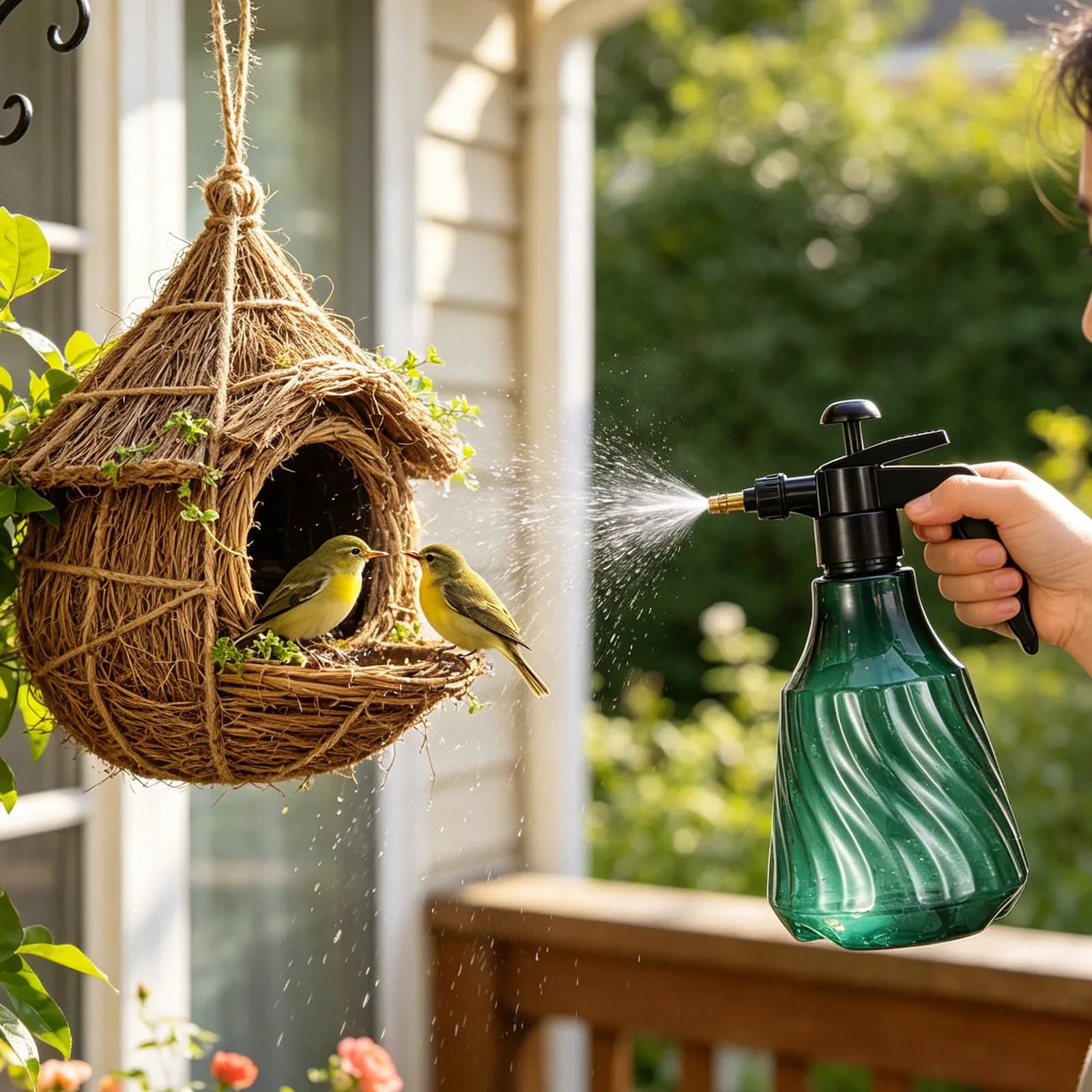 Ultrafine Bird Sprayer Mister 2L Refillable Handheld Pet Bird Bath Tool for Conure Macaw Budgie Cockatiel Grooming