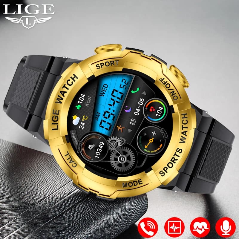 Smartwatch LIGE da Uomo con Monitoraggio ECG, Fitness Tracker, Chiamate Bluetooth, Assistente Vocale - Offerta Speciale