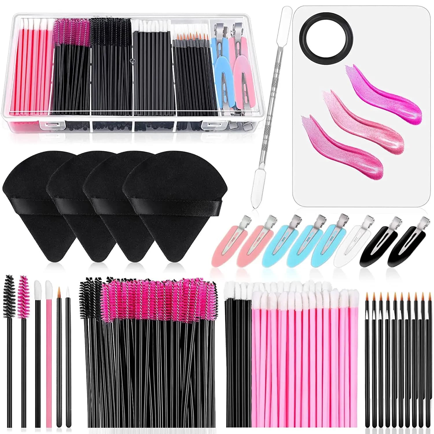 Triangle Makeup Appliance Tablet Eyeline Mascara Bacchette Brushes for Lips Hair Clips for Face Cypriot