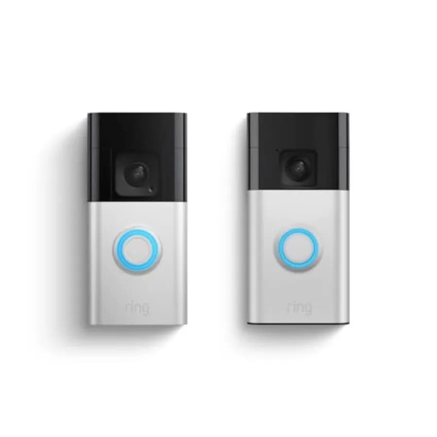 Campanello Smart Ring Battery Doorbell Plus in Nichel Satinato per Interni ed Esterni con Video HD 1080p e Audio Bidirezionale