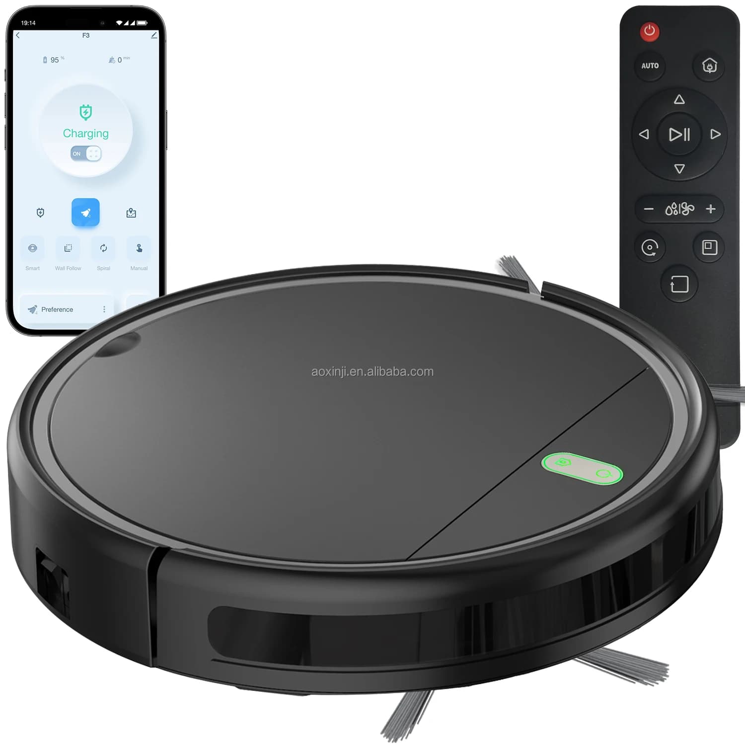 Prezzo economico all'ingrosso Aspirapolvere robot Bot WiFi Robot Aspirapolvere Spazzare Aspirazione Lavare con docking station automatico