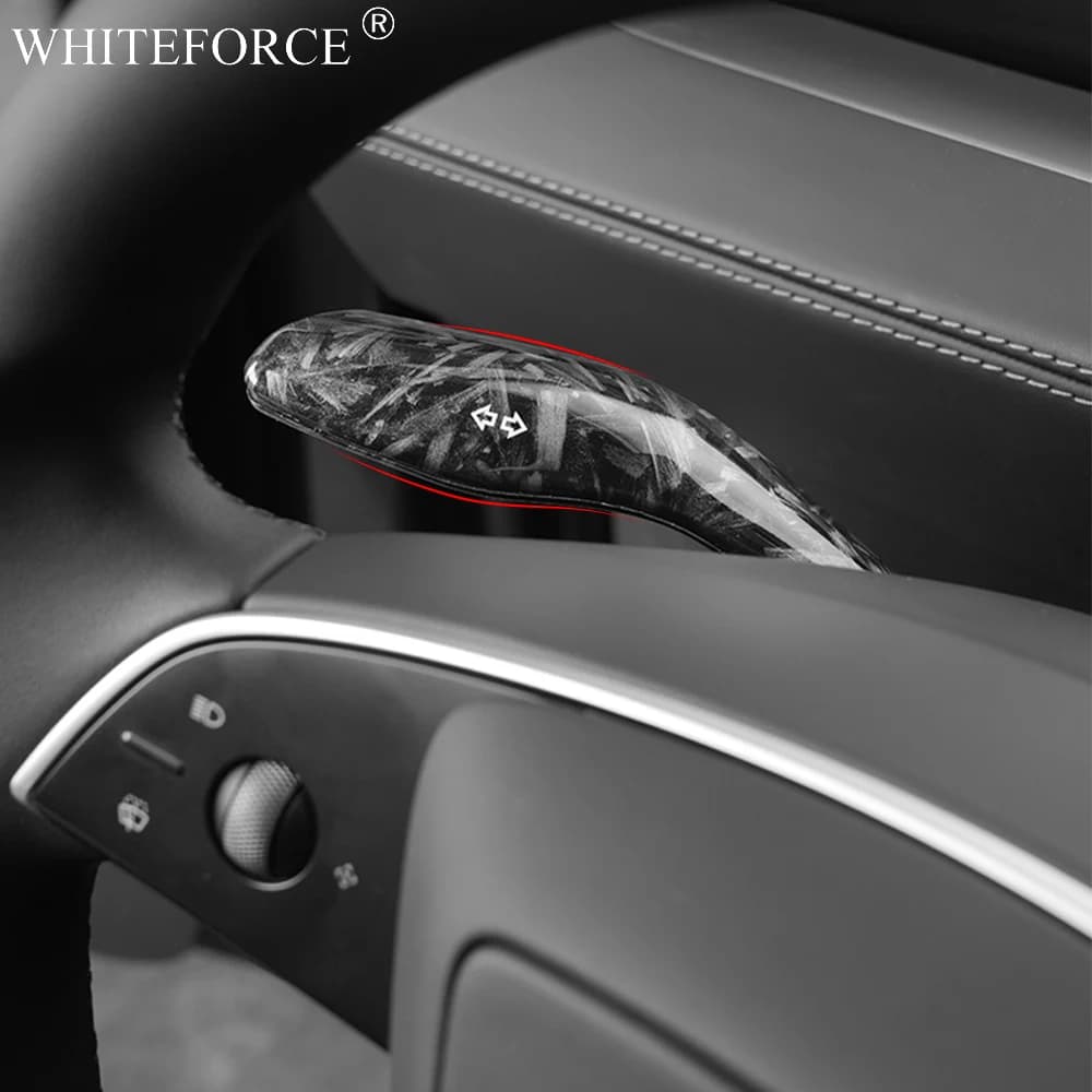 Per Tesla Model Y Juniper 2025 Copertura del cambio per auto Protezione della leva del volante Copertura protettiva del cambio del volante