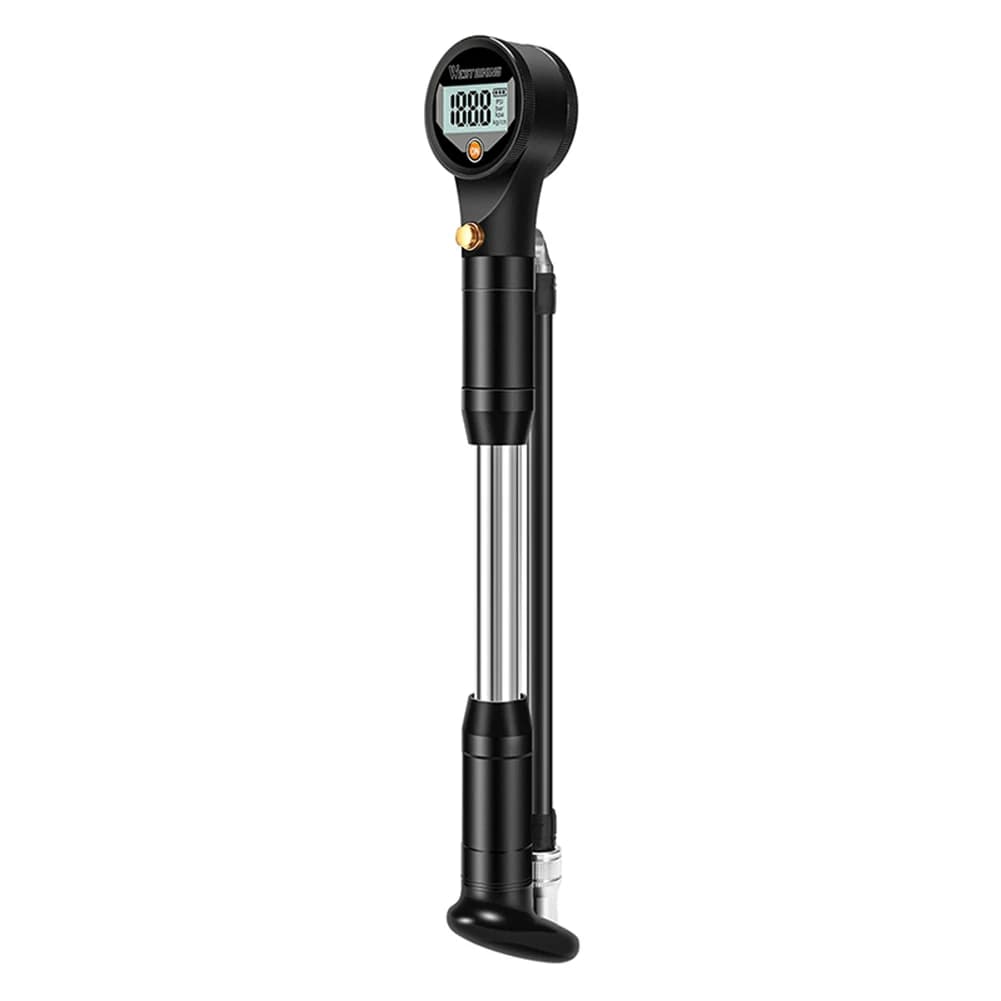 WEST BIKING Pompa ad aria forcella bici per MTB Forcella bicicletta Sospensione posteriore 320PSI Gonfiatore bici ad alta pressione con manometro digitale