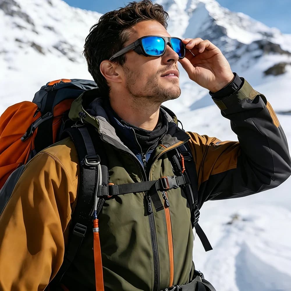 VEITHDIA Outdoor Polarized Sports UV400 Sunglasses VKM-Y360F Hiking Fishing Skiing Golfing Exercise Essentials Unisex Eyeglasses