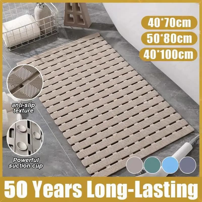 Tappetino da bagno antiscivolo Tappetino antiscivolo in PVC Pavimento da bagno Doccia Drenaggio Tappeto ad asciugatura rapida Impermeabile