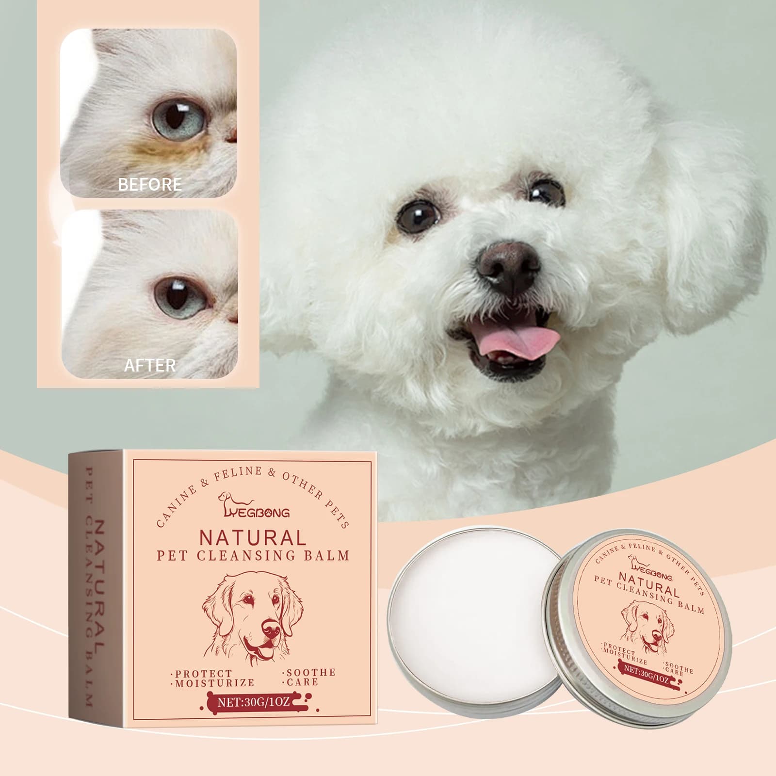 Dog Cat Tear Stain Remover Cream Gentle Remove Eye Dirt Reduce Tear Marks Prevent Pigmentation Daily Pet Tear Cleaner Ointment
