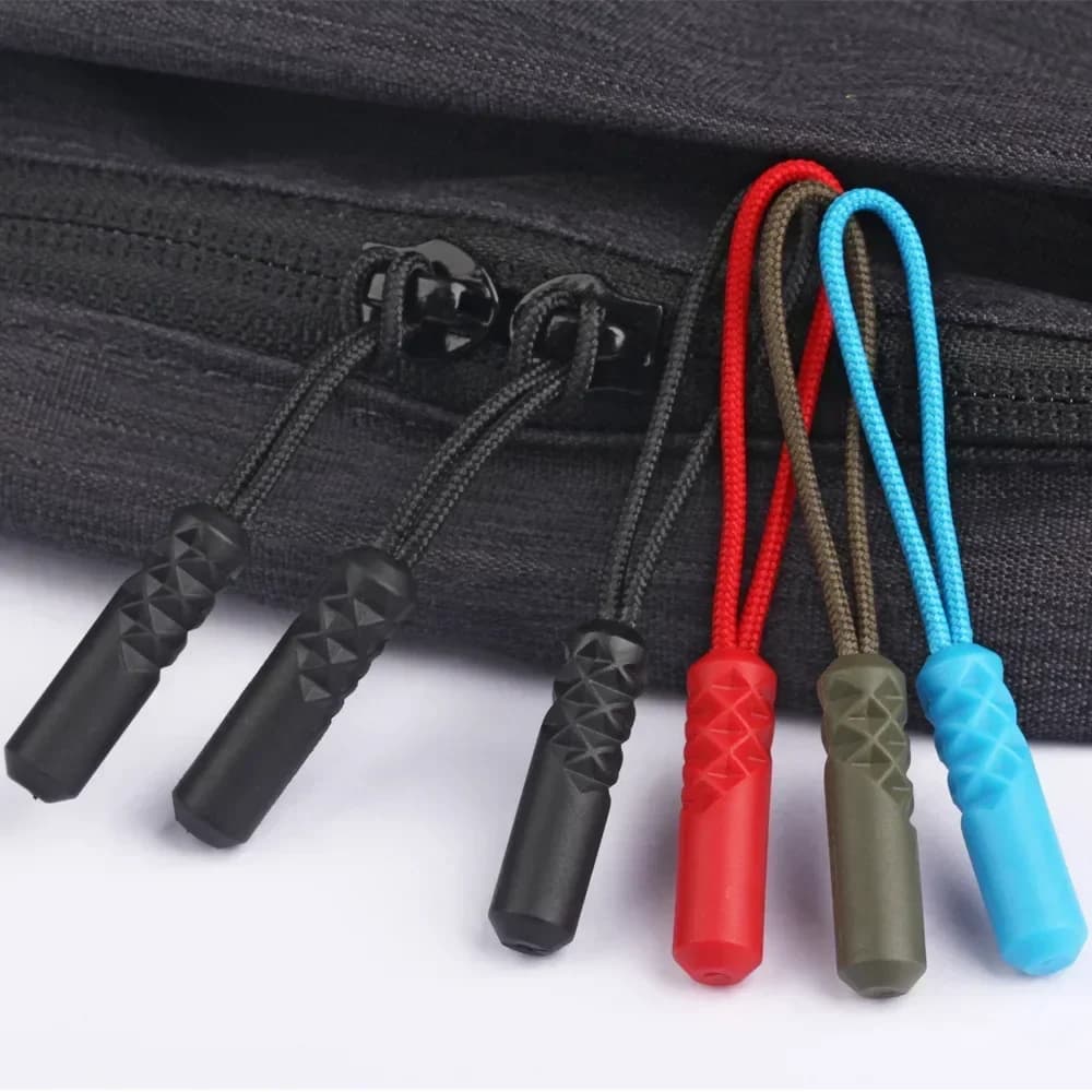 (10 pieces) PVC Zippered Shooting Head Plastic Shooting Head Climbing tail rope Xiaomi backpack with the same traction rope with zipper