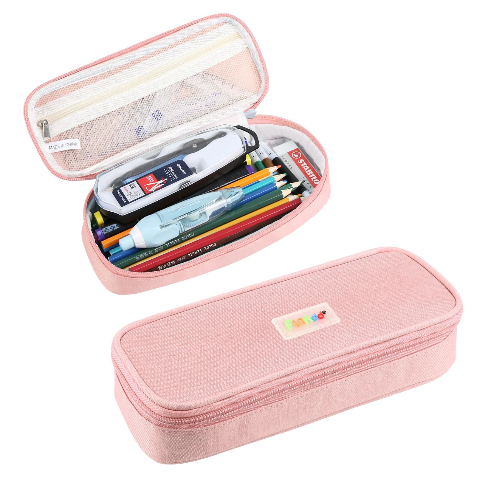 FunAdd Astucci per matite Astuccio per matite in stoffa per formiche Scatola portapenne per ragazze Studenti per ufficio Organizzatore Forniture di cancelleria scolastica