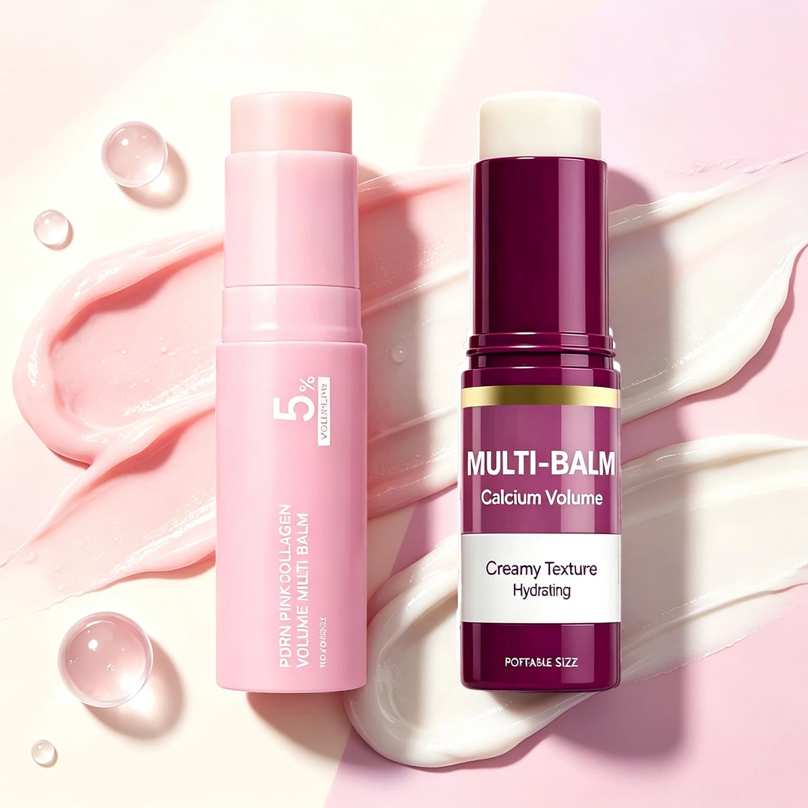 Collagen Volume Multi Balm Stick Set Face Lip Eye Moisturizing Portable Solid Stick Hydrating Firming Repair Balm Daily Skincare