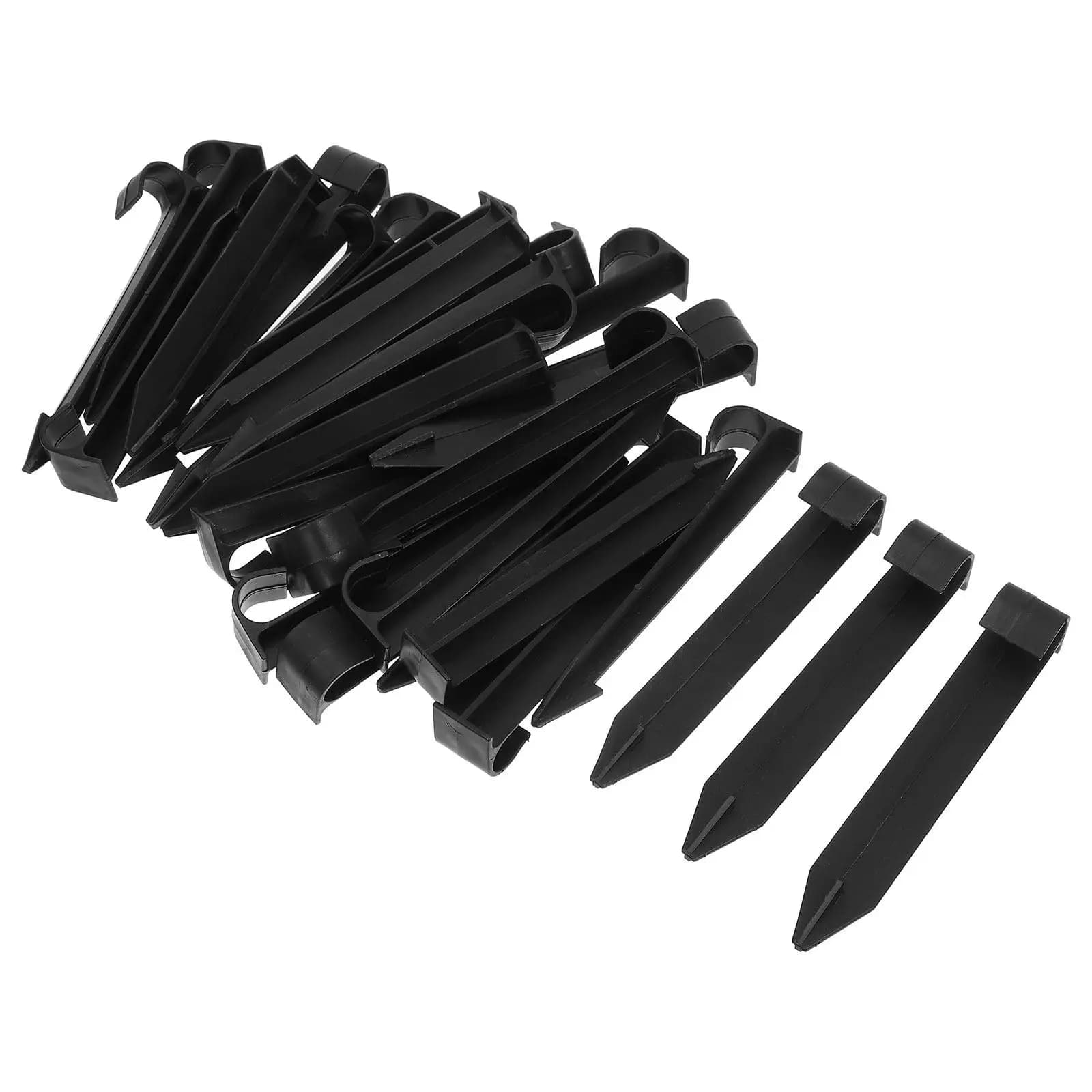 30Pcs Pipe Ground Stakes Plastic Irrigation Fixing Tools for Drip System Garden Lawn Flowerbed Soaker Hose Pegs Drip Tubing