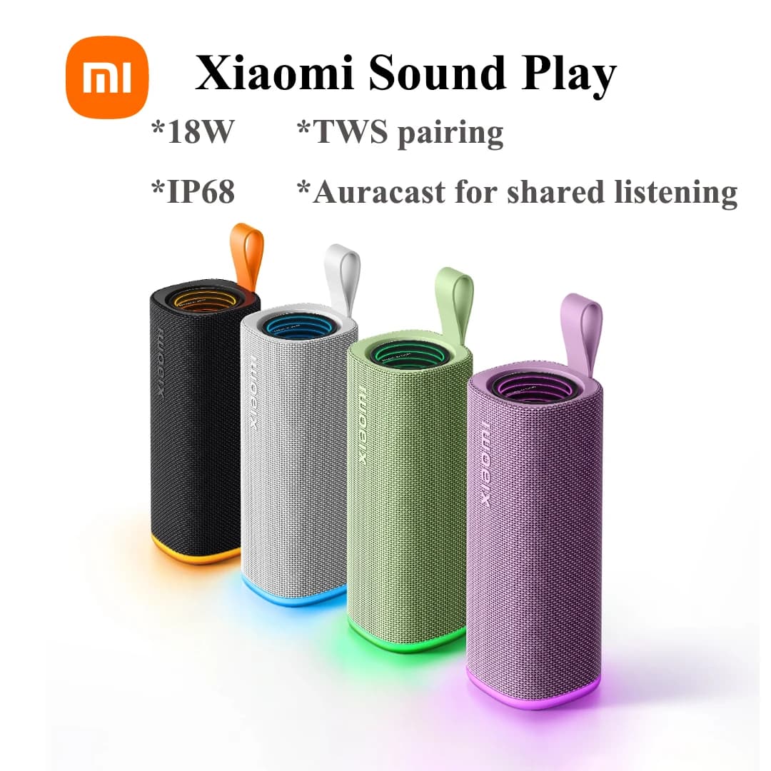 Xiaomi Sound Play TWS Stero Speaker Bluetooth 6.0 IP68 Batteria impermeabile da 2600 mAh Altoparlante portatile da 18 W per musica da festa