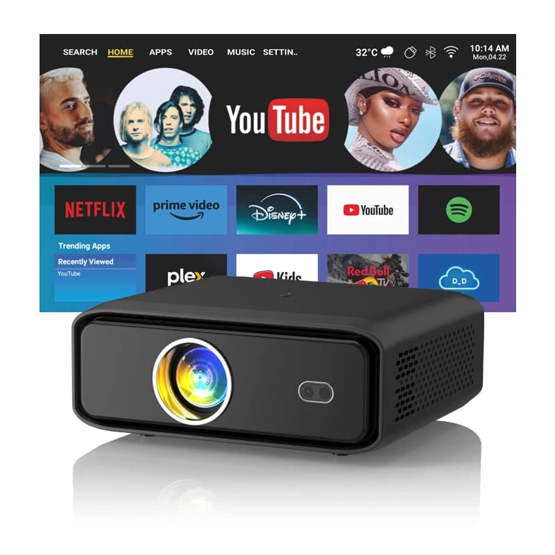 E510 Portable Mini Android Smart Video Projector Full HD 1080P 4k LED LCD Home Theater Presentation Game