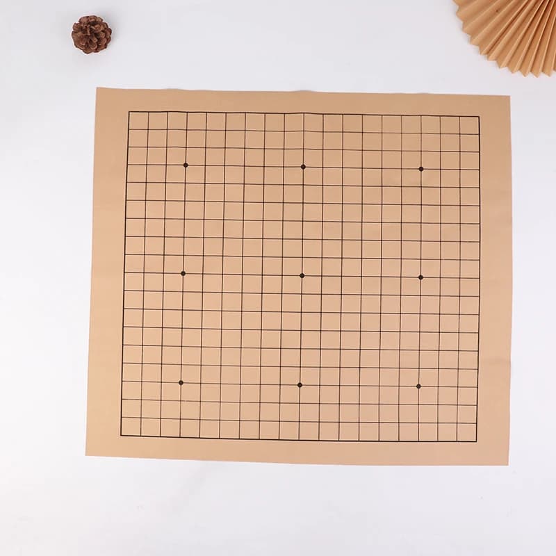 Scacchiera Pieghevole per Go e Weiqi, Tavola da Gioco 53*61CM Bifacciale in PU e Peluche, Gioco Tradizionale
