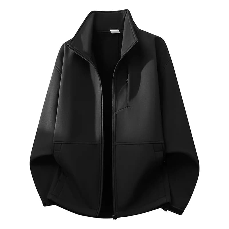 Giacca Softshell da Uomo con Collo Alto per Sport all'Aperto, Cardigan Casual, Nuovo Abbigliamento Maschile