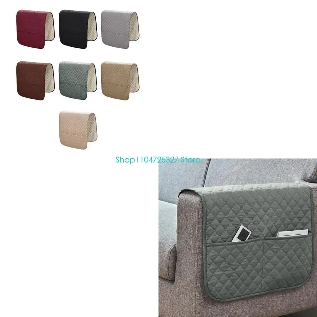 D8KF Sofa Armrest Cover Protections Cloth Quality Polyester Blend Pet Kid Friendly