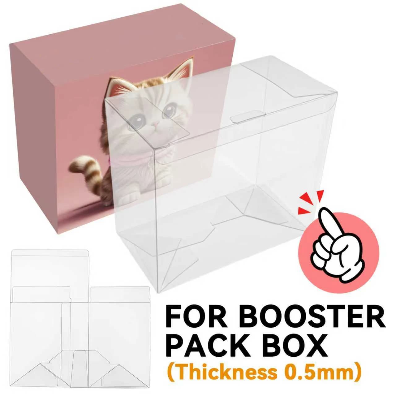 5/10pcs Clear PET Booster Box Protector Case for PTCG TCG Cards, Scratch-Resistant Display Storage Shell for Trading Cards