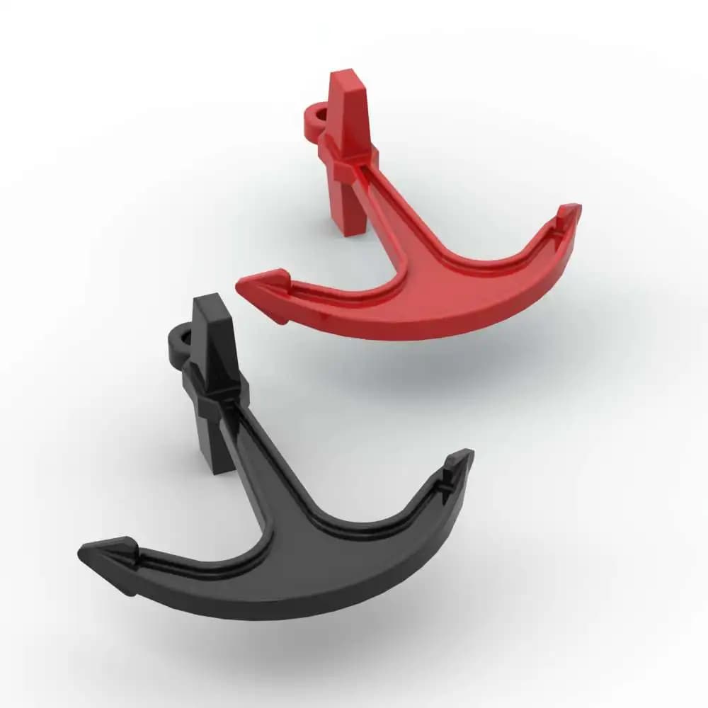 MOC 10 Pezzi 2564 Ancora Barca Blocchi da Costruzione Nave Veicolo Piastra con Foro Superiore Mattoncini Particelle Idea Giocattoli High-Tech Regali per Bambini