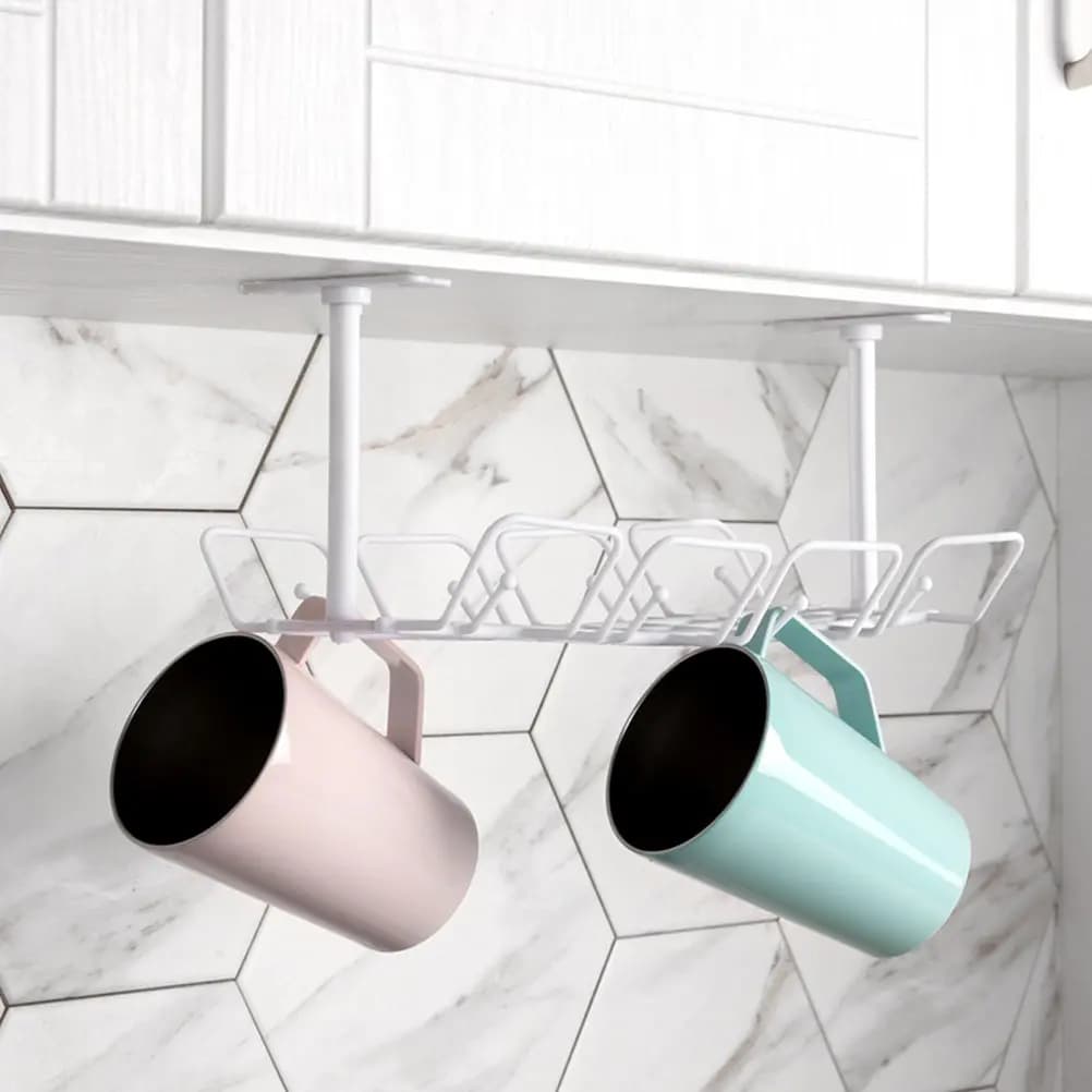 Set di 1 Organizzatore per Cavi Sotto Scrivania, Cestello Portacavi in Plastica Resistente per Ufficio e Casa, Supporto per Gestione Cavi per Scrivania Regolabile in Altezza