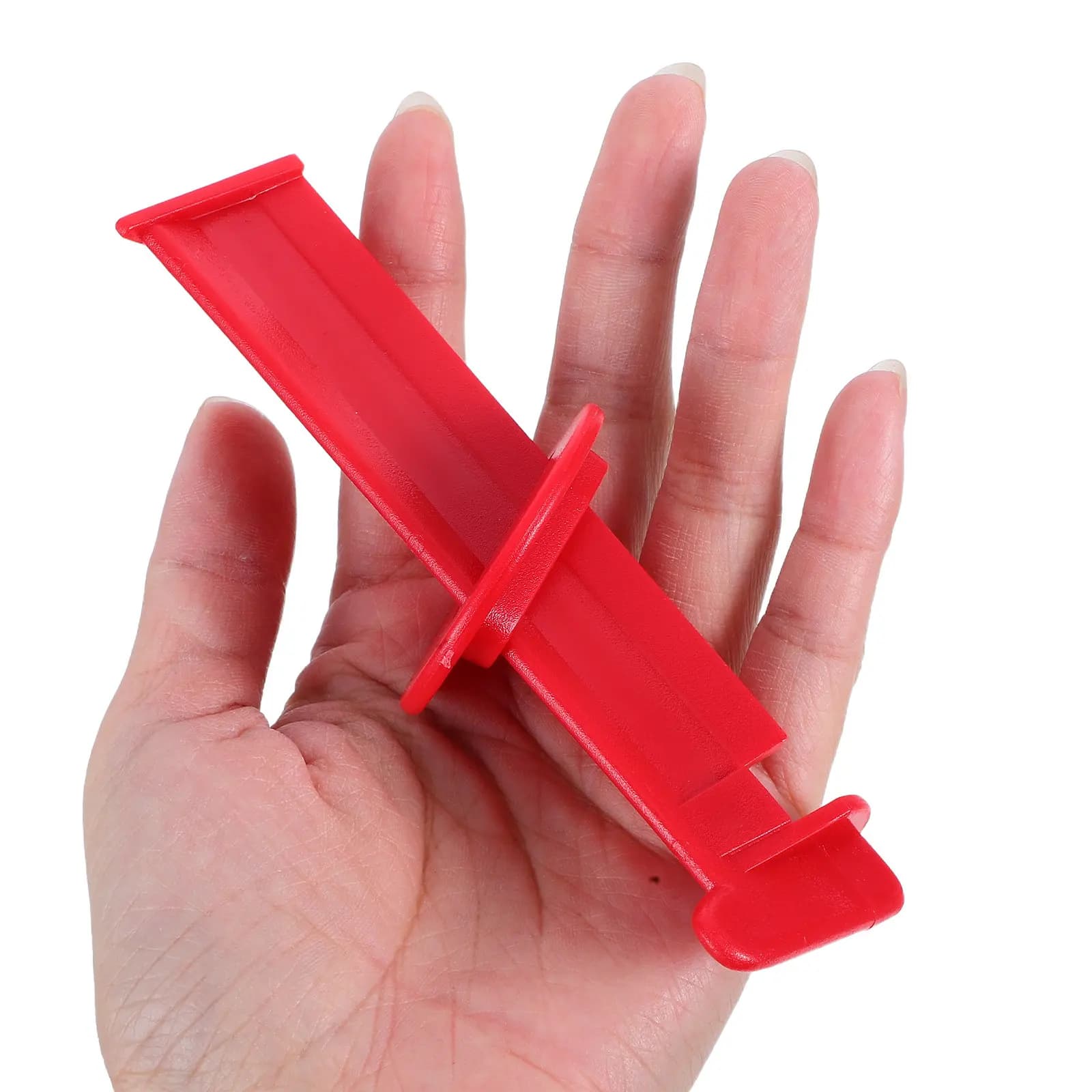 Billiard Cue Tip Repair Tool 2 Piece Red Pool Snooker Cue Maintenance Kit for Tip Shaping and Replacement
