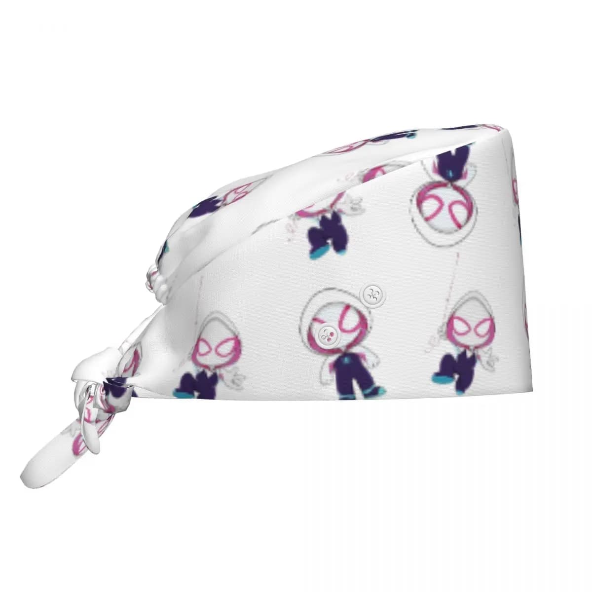 Ghost Spider Scrub Hat Doctor Working Surgical Cap Men Women Adjustable Nursing Caps for Dentist