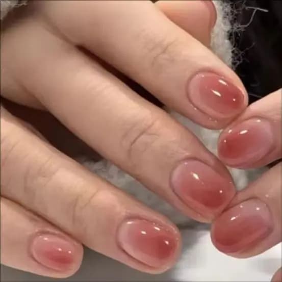 24 Pezzi Unghie Finte Cromate per Manicure Francese, Rosa Nude con Punta Bianca, Unghie Finte Corte Quadrate, Finitura Lucida, Unghie Indossabili