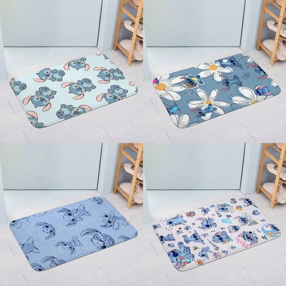 Simpatico tappeto da pavimento Cartoon-t-Stitchs per soggiorno, tappeto per camera da letto, tappeto di benvenuto, tappeto da esterno