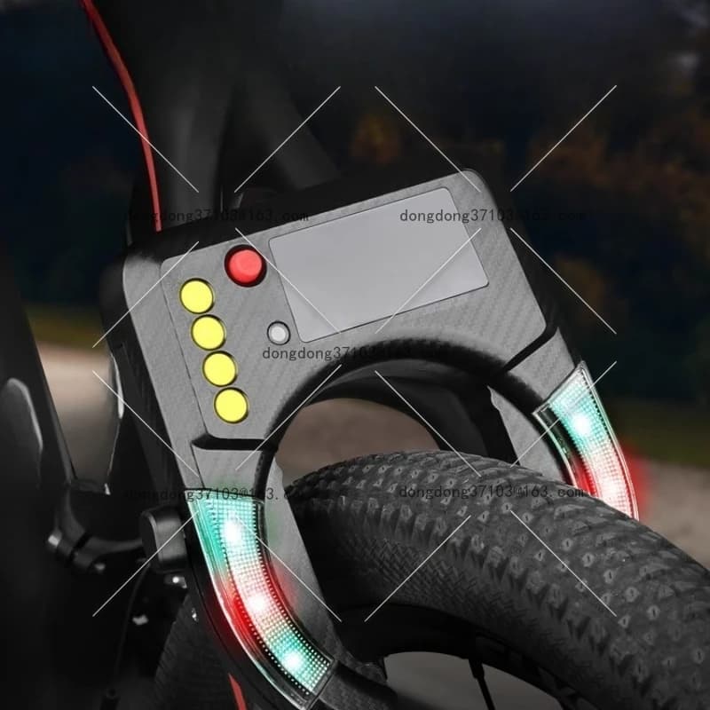Blocco password intelligente Telefono cellulare Sblocco Bluetooth Mountain bike antifurto ricarica impermeabile Blocco a ferro di cavallo con luce