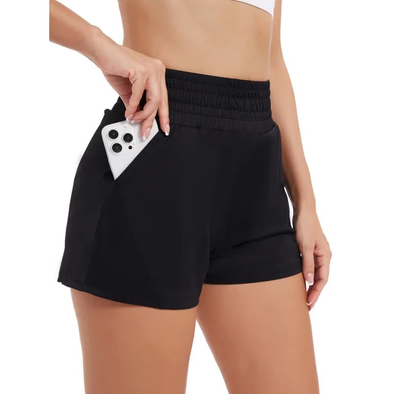 Women's Sexy Yoga Shorts with Pockets, High Waist, Push-Up Effect, Training Leggings, Cycling Elastic Shorts, Sports Clothing