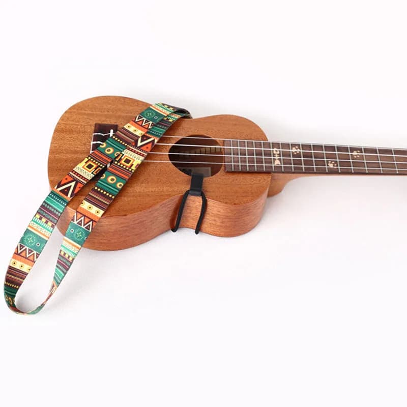 AA75-Regolabile in morbido poliestere per chitarra, ukulele, chitarra, basso acustico, tracolla, cinturino con gancio