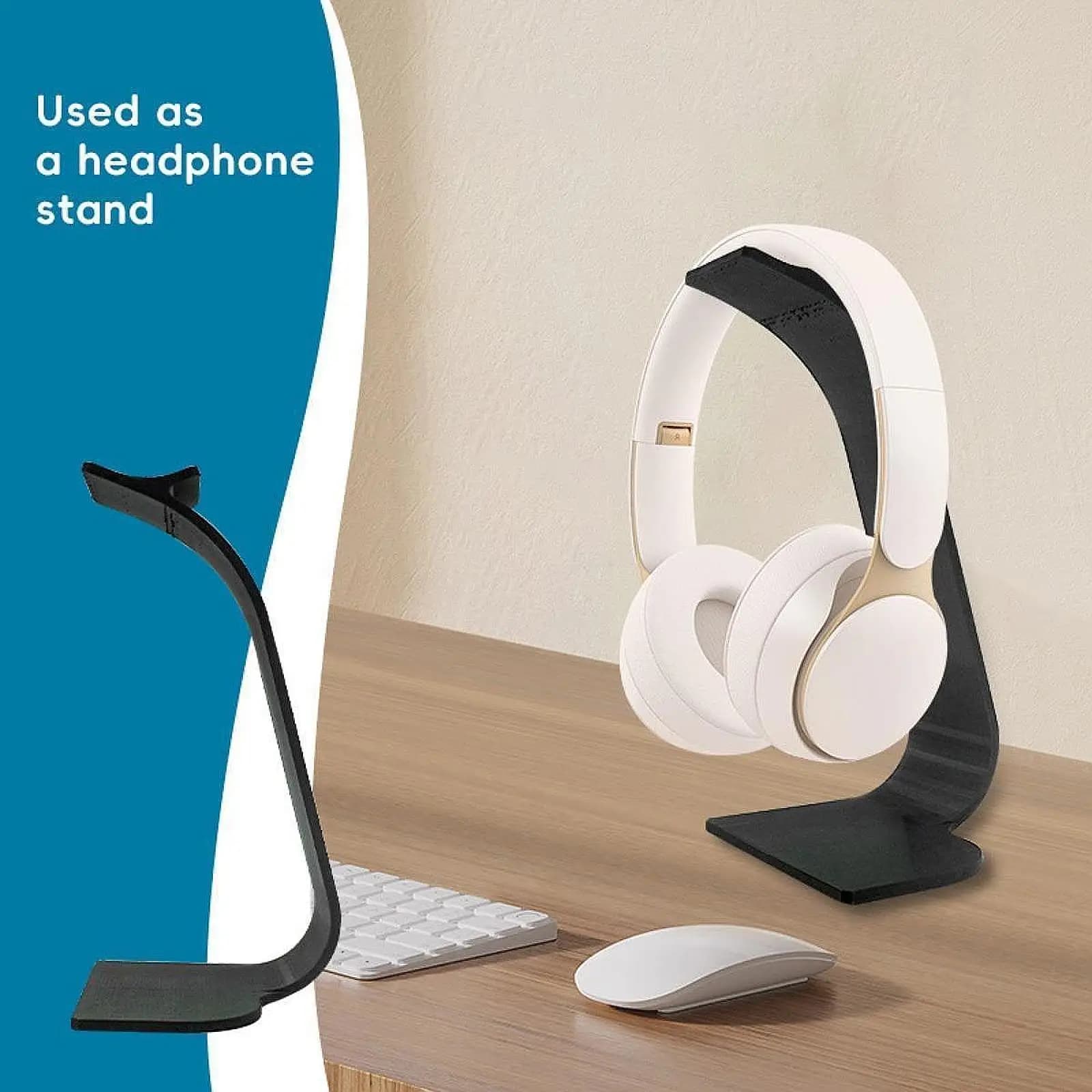 Supporto per cuffie Moderno Stabile per Home Office Organizzatore di archiviazione multiuso Supporto per cuffie da tavolo Espositore per auricolari