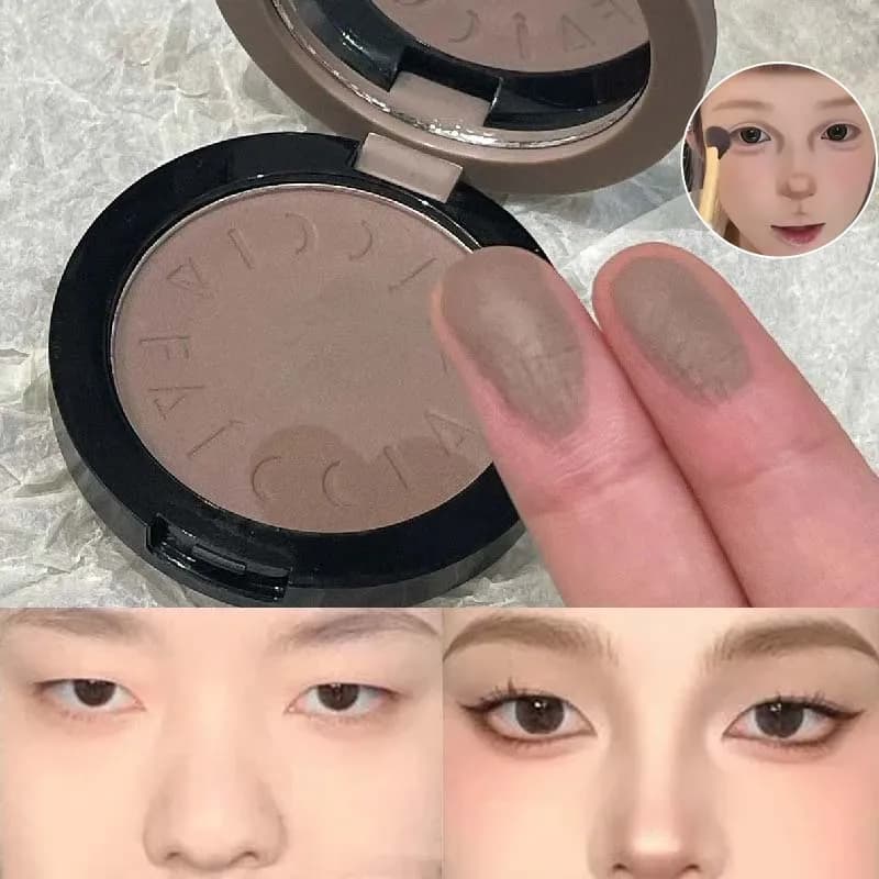 Powder Palettes for Contouring Viso, Brown Cement Opaque, Umbrella for Naso, Natural Umbrella, 3D Effect, Trick Palette Contouring Viso