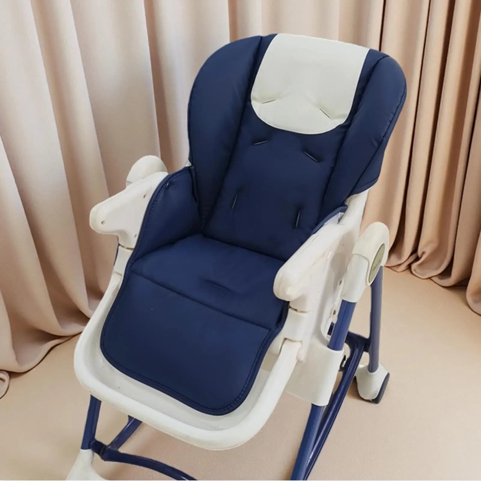 Fodera per seggiolone Accessori da pranzo impermeabili per bambini Cuscino imbottito in pelle PU per sedile da pranzo per custodia K05