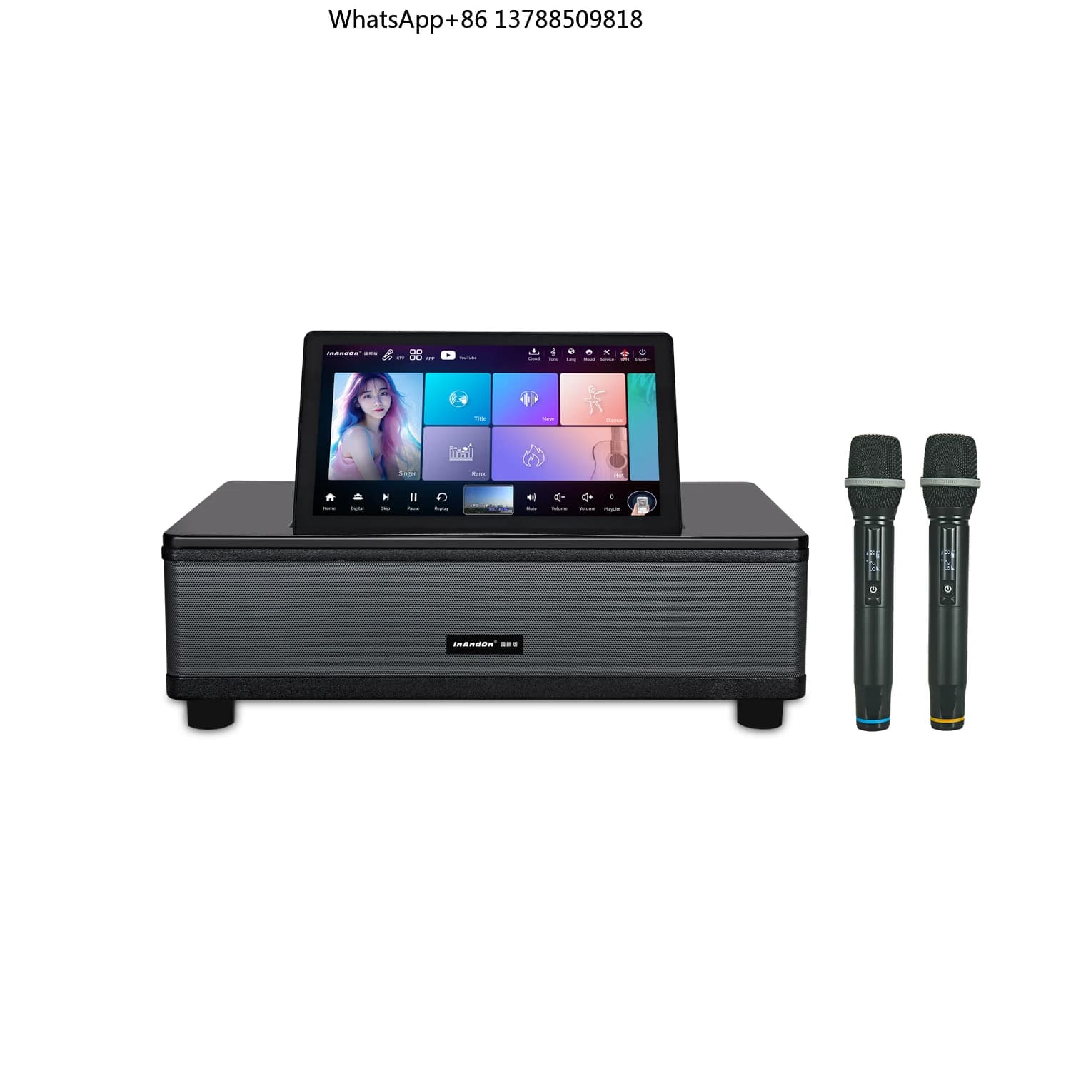 InAndOn Ultima Macchina per Karaoke Tutto in Uno, Sistema Audio per Uso Domestico, Sistema Karaoke Professionale, Soundbar, Lettore Karaoke