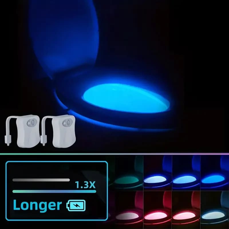 4 Luce notturna per WC con movimento, gadget a LED che cambiano colore 16 per l'arredamento degli accessori del bagno