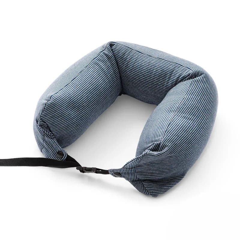 Cuscino da viaggio per il collo con particelle di schiuma - Cuscino cervicale regolabile a forma di U per dormire e rilassarsi Leggero 160 g