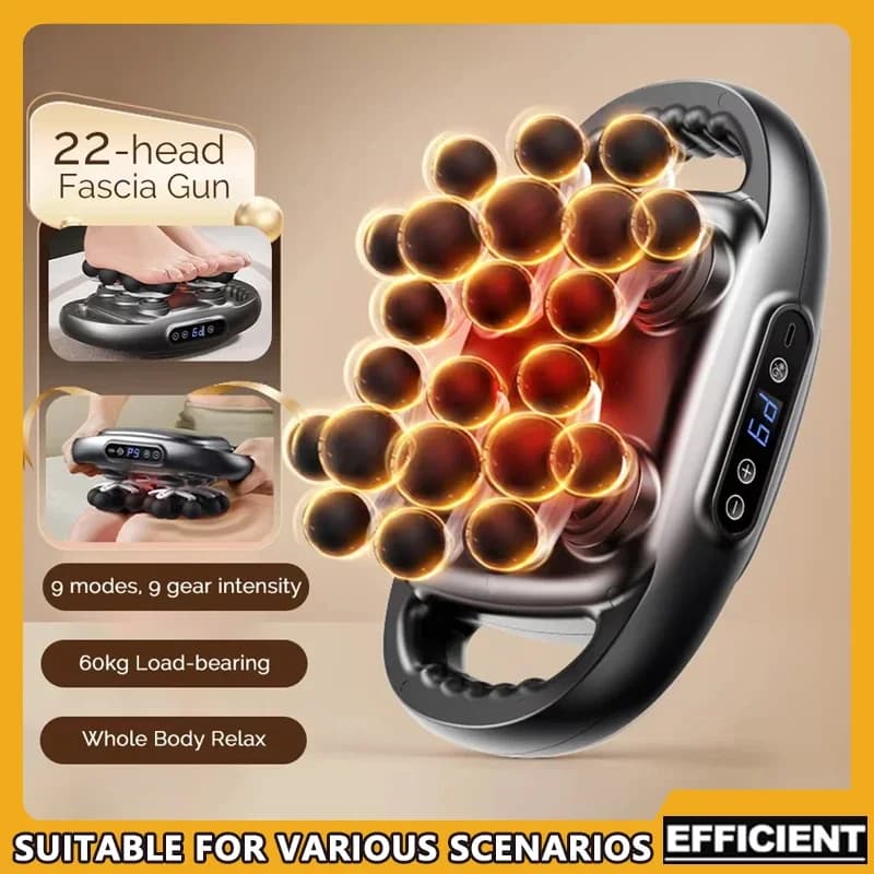 Body muscles relief tool with high frequency vibration massage gun at 22 heads for Masajeador for shoulders, neck, back life