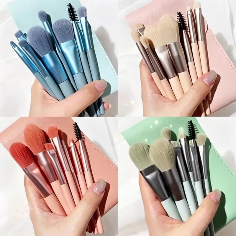 Portable Foundation Concealer Makeup Brush Kit Mini Soft Hair Powder Brush Eye Facial Beauty Brushes Beginner Make Up Tools