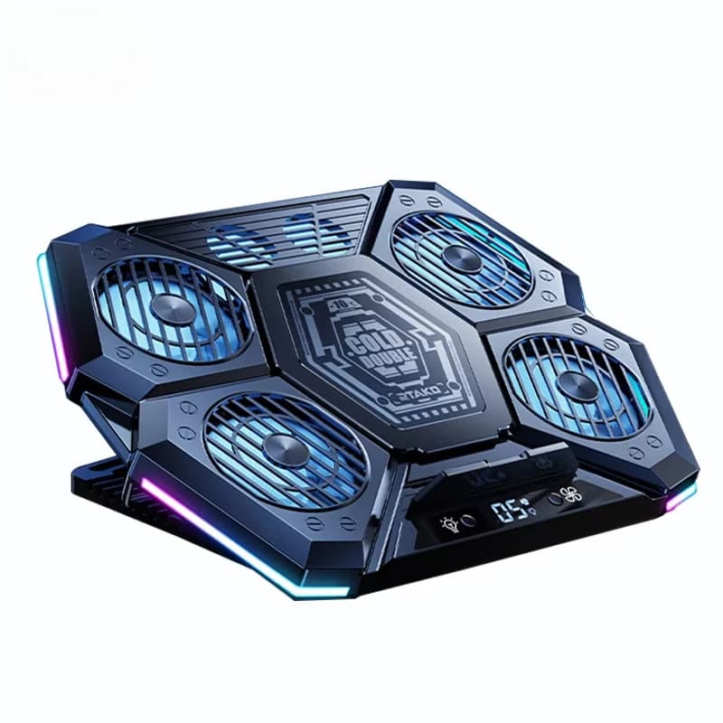 Supporto di raffreddamento per laptop, pad di raffreddamento per laptop da gioco con innovativa refrigerazione a semiconduttore e 6 ventole turbo per laptop di tutte le dimensioni