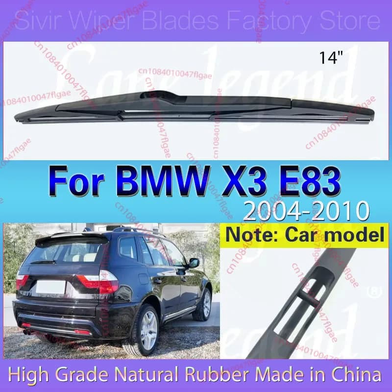 Tergicristallo 14 "Spazzola Tergicristallo Posteriore Per BMW X3 E83 2004 - 2010 Parabrezza Parabrezza Pulito Portellone Finestra Auto Spazzola Pioggia Accessori Auto