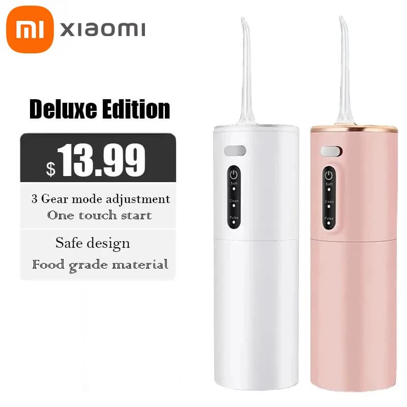 Xiaomi Electric teeth cleanser Oral sprinkler Rechargeable Water jet Detergent Tooth whitening Detergent for dental teeth for food use