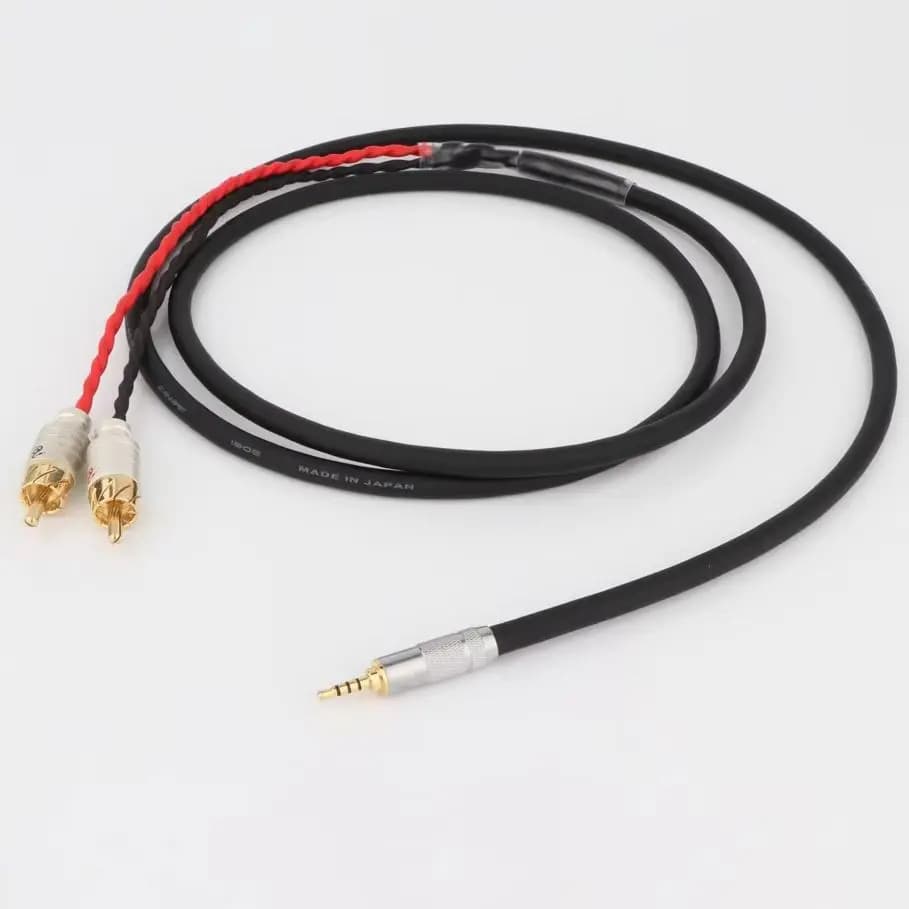 Preffair OFC Rame Hifi 2.5 mm TRRS to 2 RCA Male Cable Balanced 2.5 mm Jack to 2 RCA Male audio cable for amplifier cable