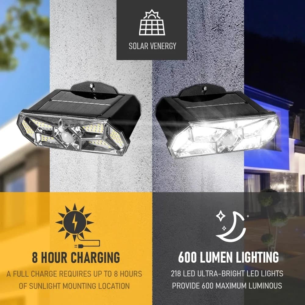 Solar Outdoor Lights Motion Sensor Lights Sunlight Waterproof Wall Lamp Solar Street Sensor Light For Garden