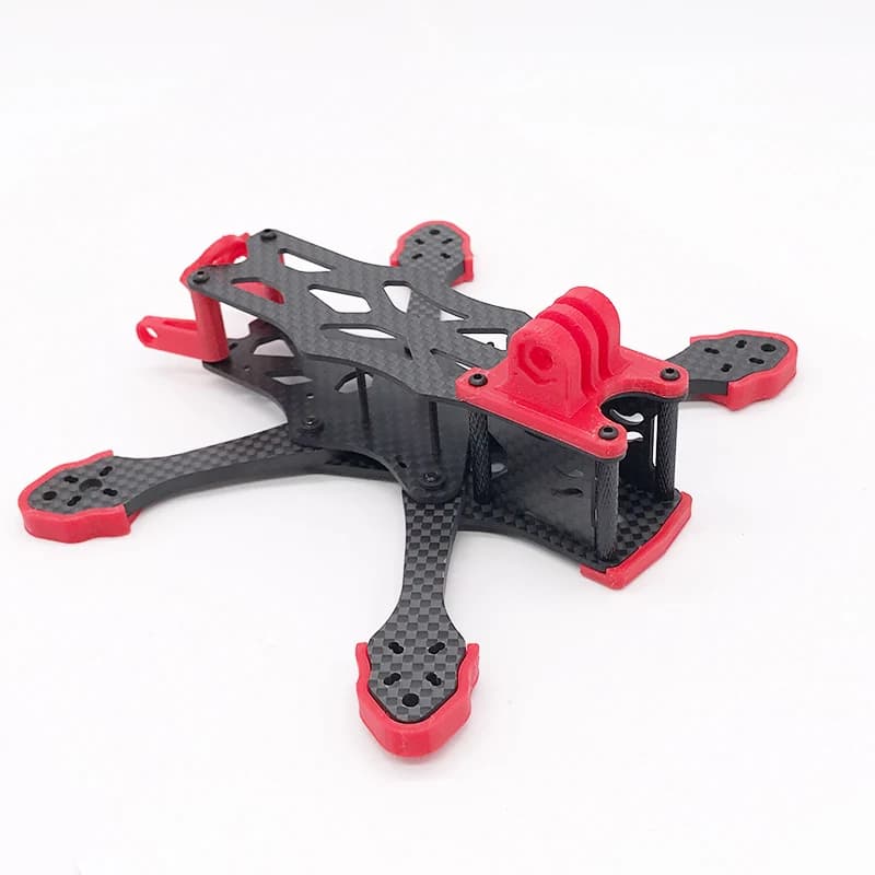 APEX 3 Carbon Fiber Frame Kit with 3 Inch Step 147 mm with 3D TPU Printed Support Parts for RC FPV Racing Drone Quadrome