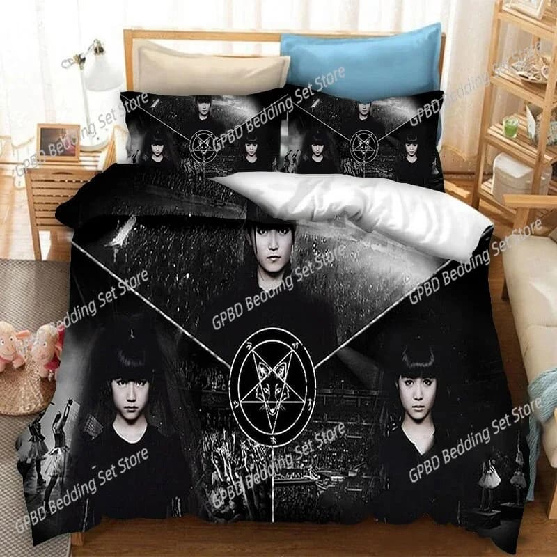 Stampa 3d BABYMETAL Rock Band Set biancheria da letto Ragazzi Ragazze Twin Queen Size Copripiumino Federa Letto Bambini Tessili per la casa per adulti