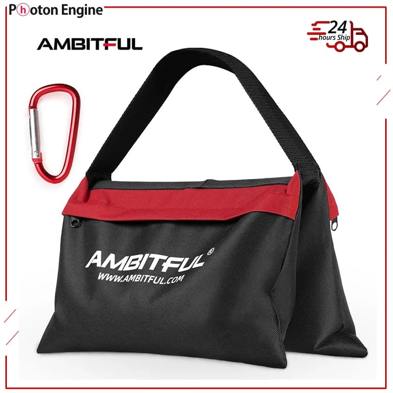 Ambitful 44x33cm sacco di sabbia portante Studio fotografico Video Stage Film Heavy Duty Sandbag per supporti leggeri Boom Arms treppiedi